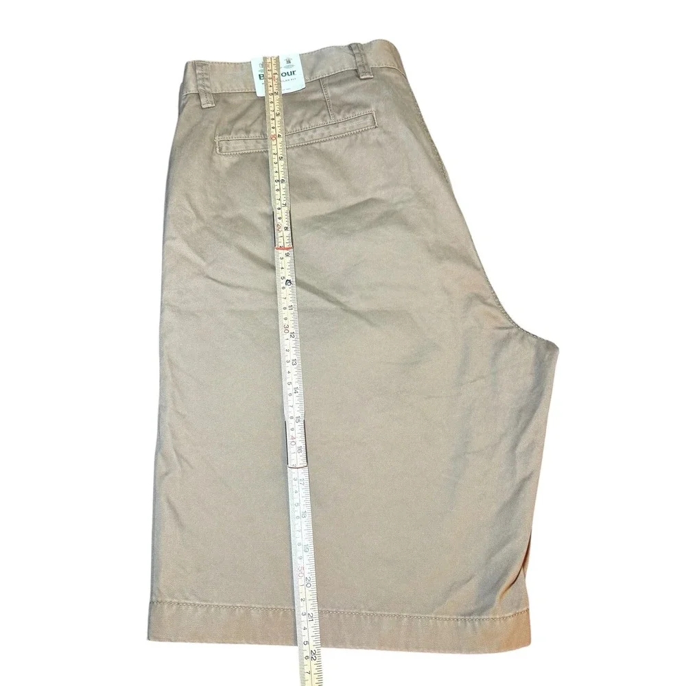 Barbour City Neuston Shorts Mens 38 Stone Tan Cotton Regular Fit NWT 10 Inseam
